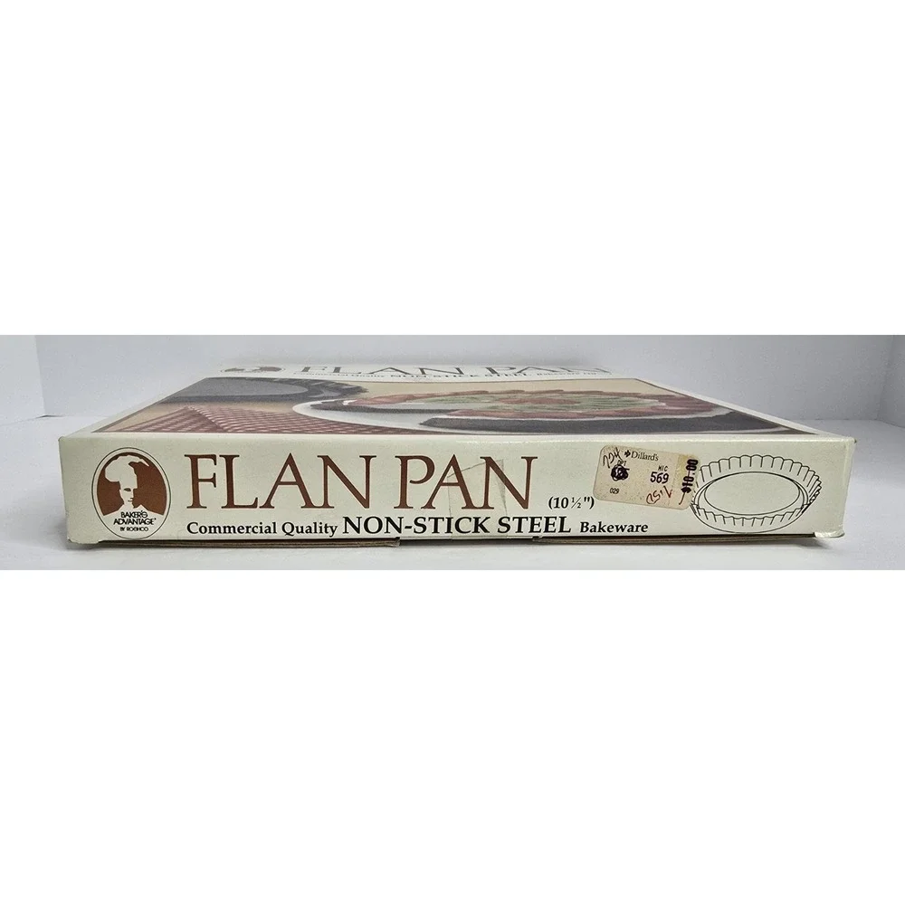 Vintage Roshco Bakers Advantage Commercial Quality Non-Stick‎ Steel FLAN PAN NEW
